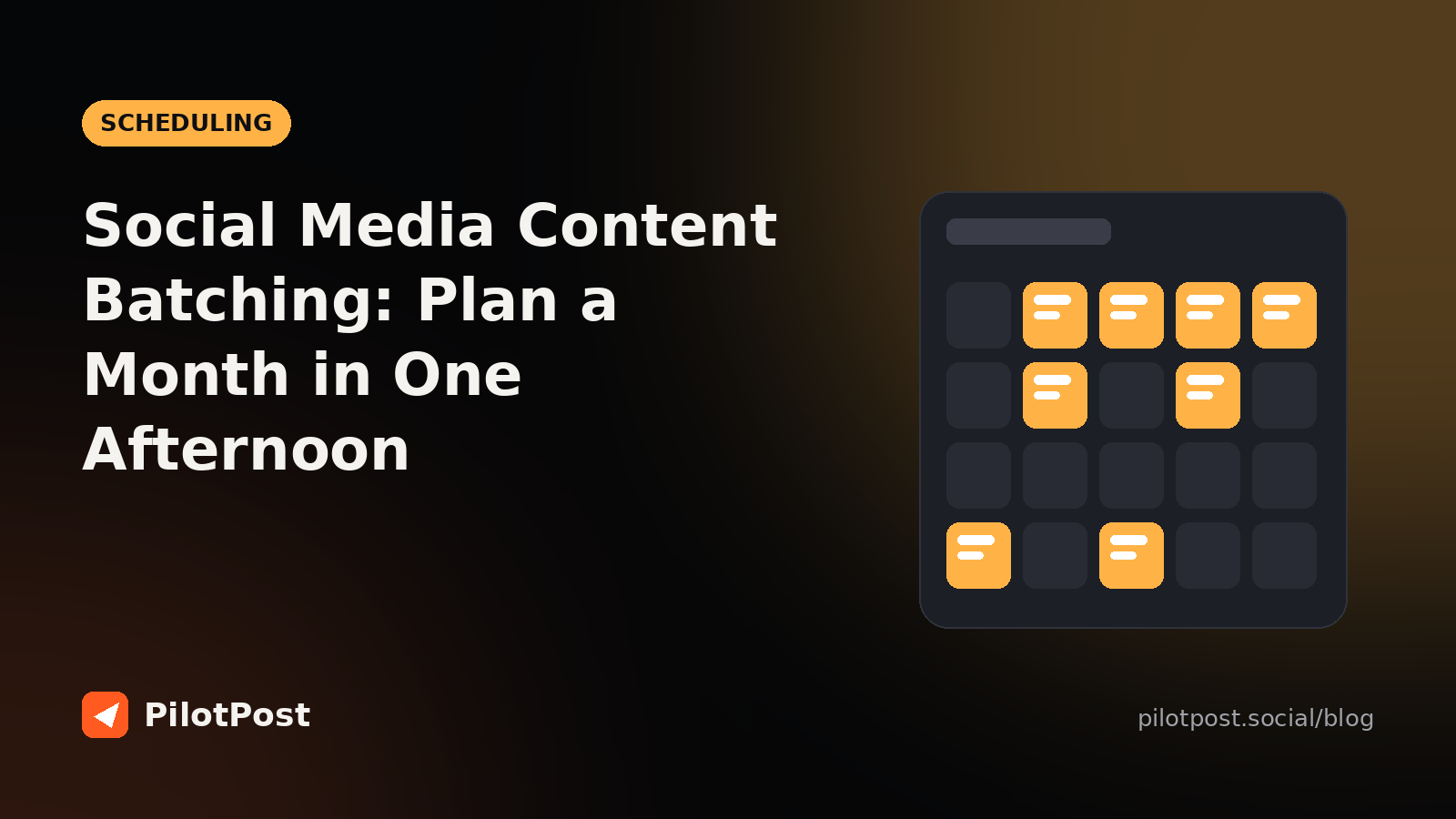 Social Media Content Batching: Plan a Month in One Afternoon