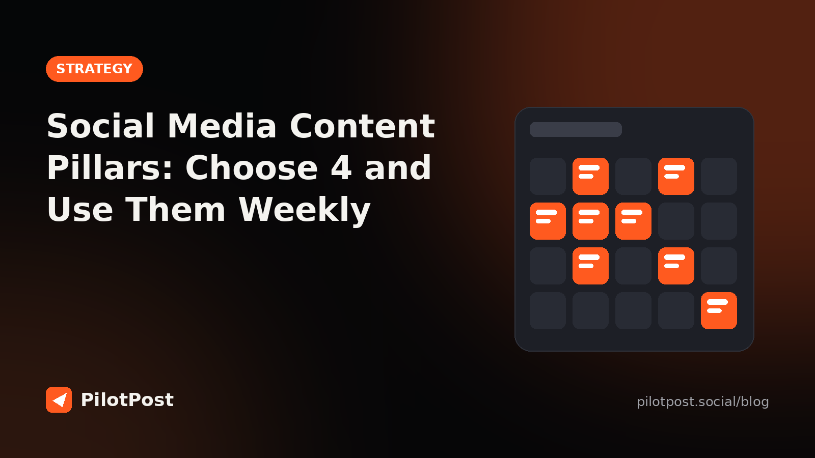 Social Media Content Pillars: Choose 4 and Use Them Weekly
