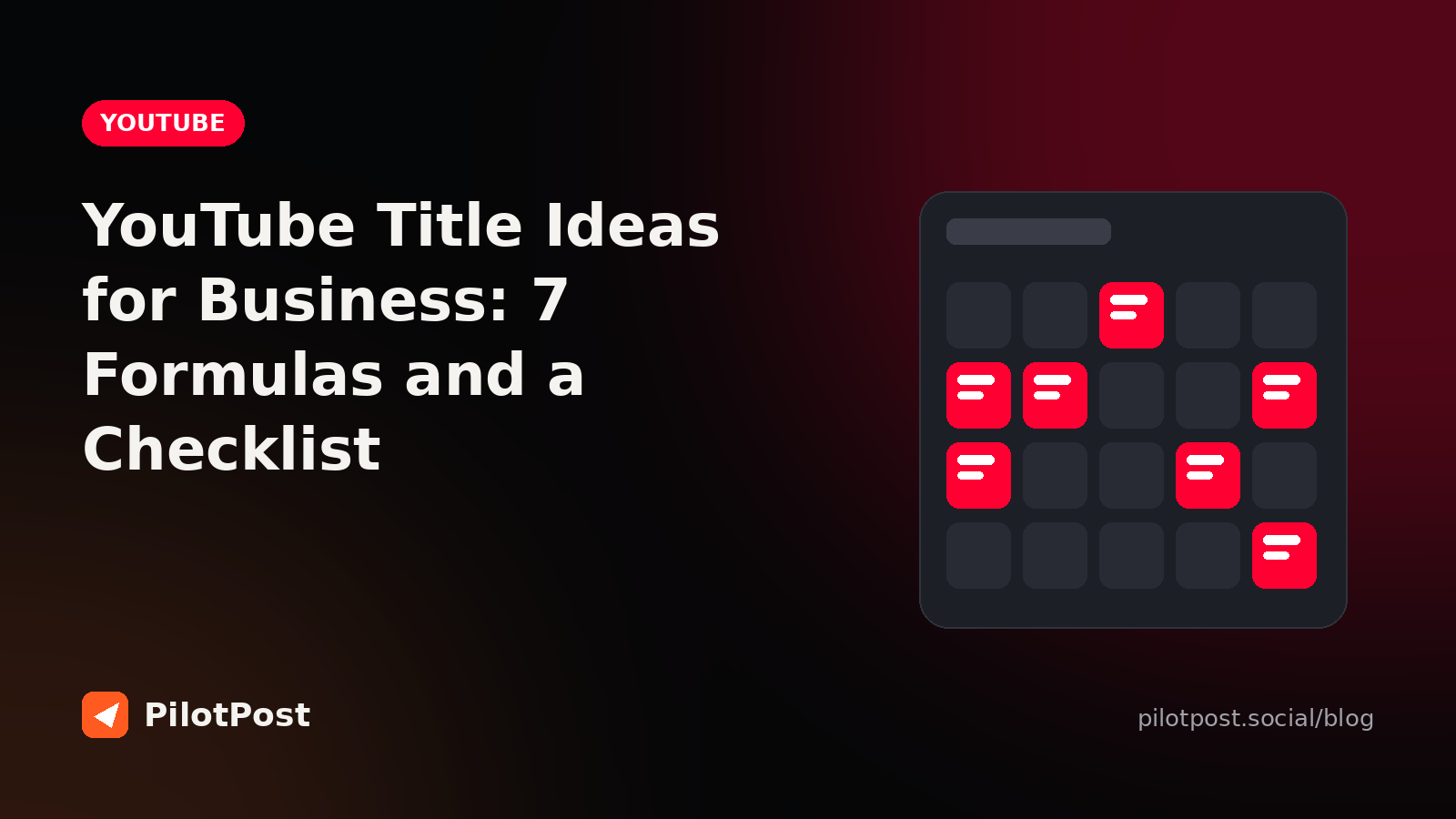 YouTube Title Ideas for Business: 7 Formulas and a Checklist