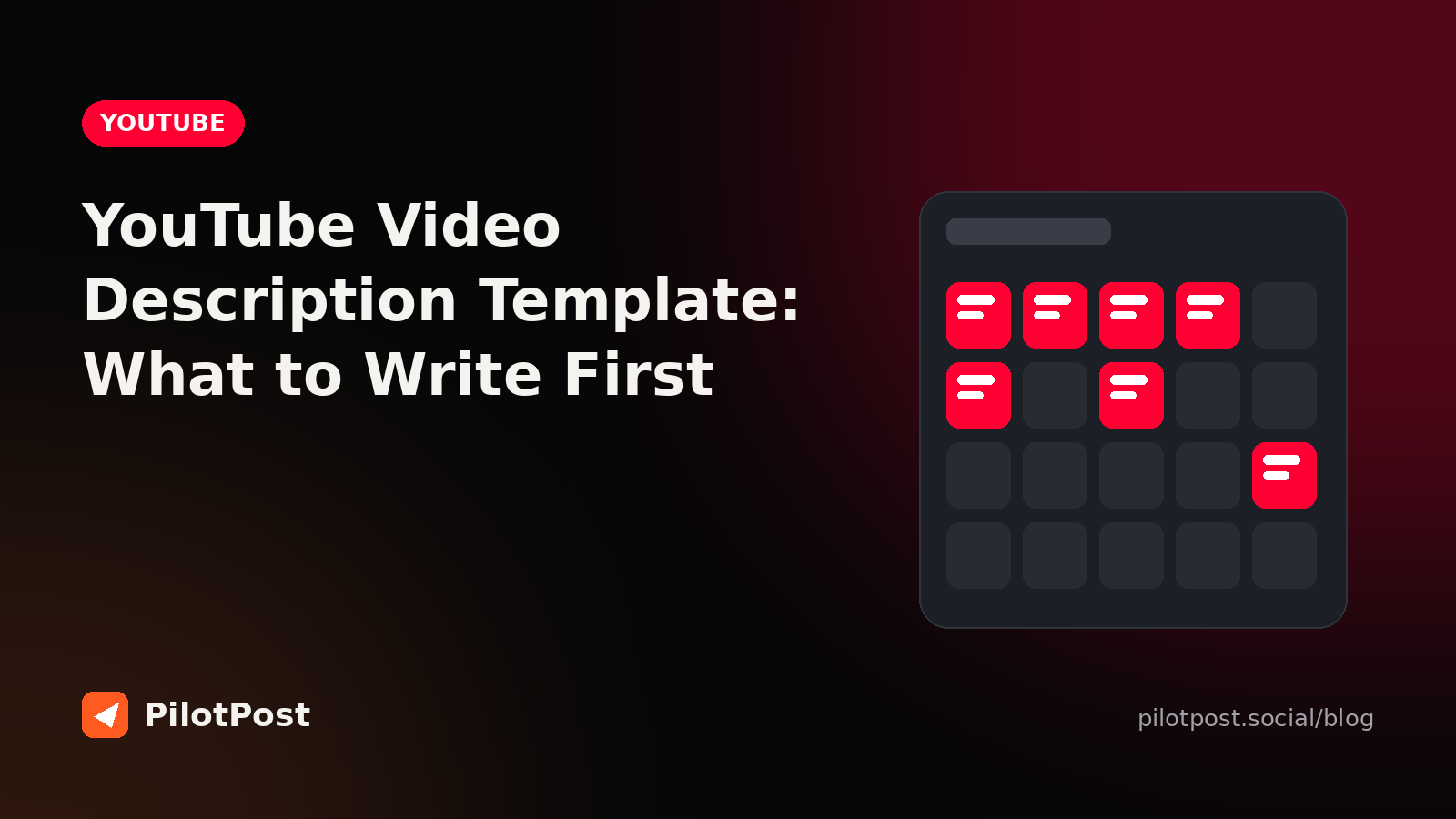 YouTube Video Description Template: What to Write First